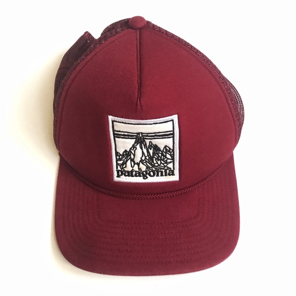 maroon patagonia hat